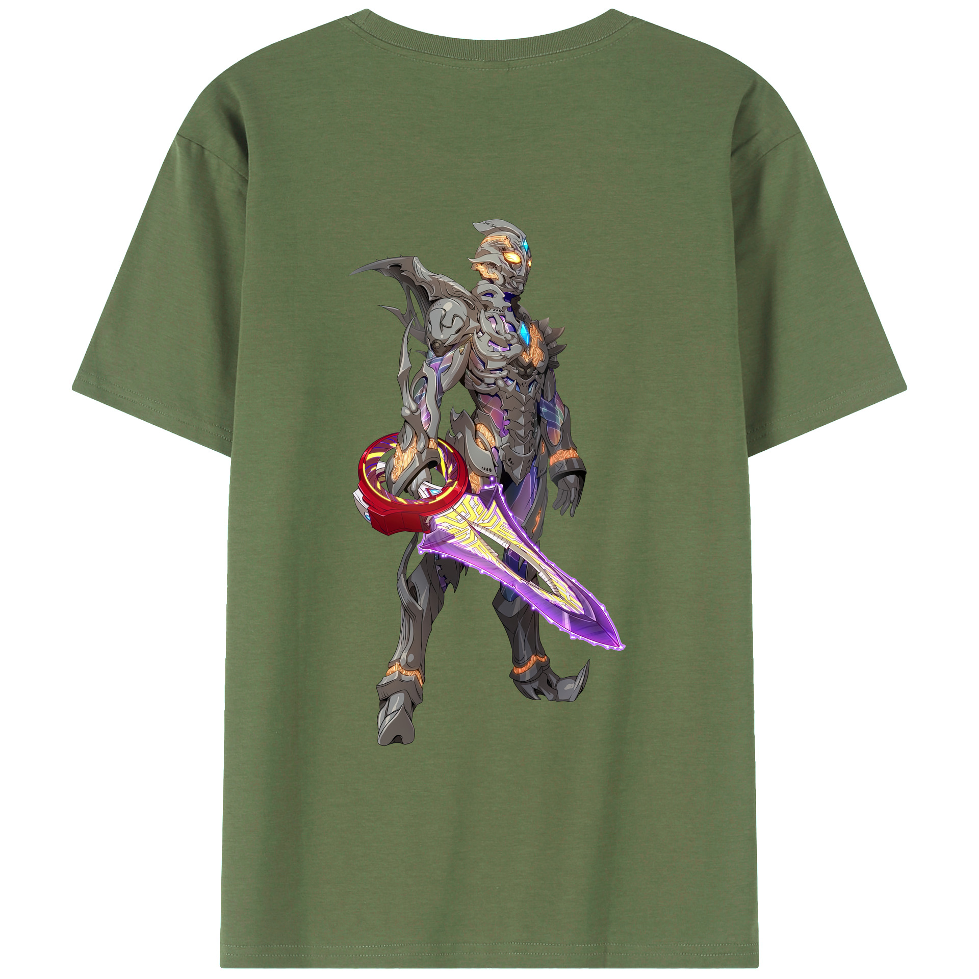 （画像用） ウルトラマン Ultraman 綿100％ メンズ半袖Tシャツ（バックプリント） 通気性